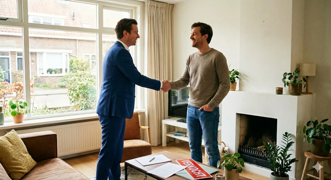 Handshake na verkoop – woning verkocht